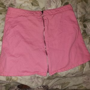 Pink zip skirt sz XL